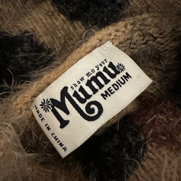 Show Me your Mumu Fatima Animal Print Turtleneck Sweater Womens MEDIUM - Picture 7 of 8